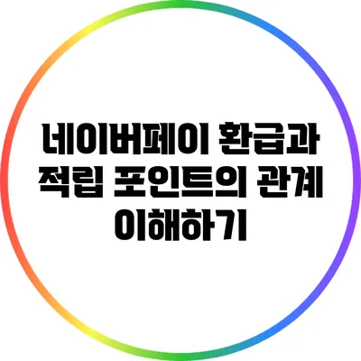 네이버페이 환급과 적립 포인트의 관계 이해하기
