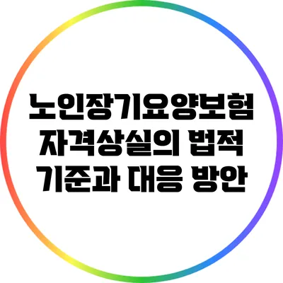 노인장기요양보험 자격상실의 법적 기준과 대응 방안