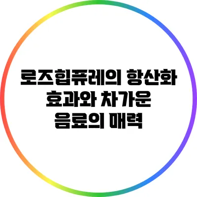 로즈힙퓨레의 항산화 효과와 차가운 음료의 매력