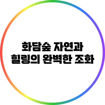 화담숲: 자연과 힐링의 완벽한 조화