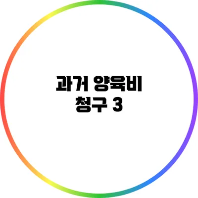 과거 양육비 청구: 3