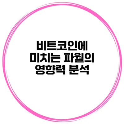 비트코인에 미치는 파월의 영향력 분석